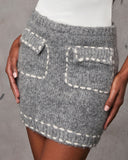 Posy Front Pocket Contrast Stitch Mini Skirt