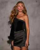 Winston Velvet One Shoulder Bodysuit