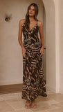 Sharn Maxi Dress Chocolate Zebra