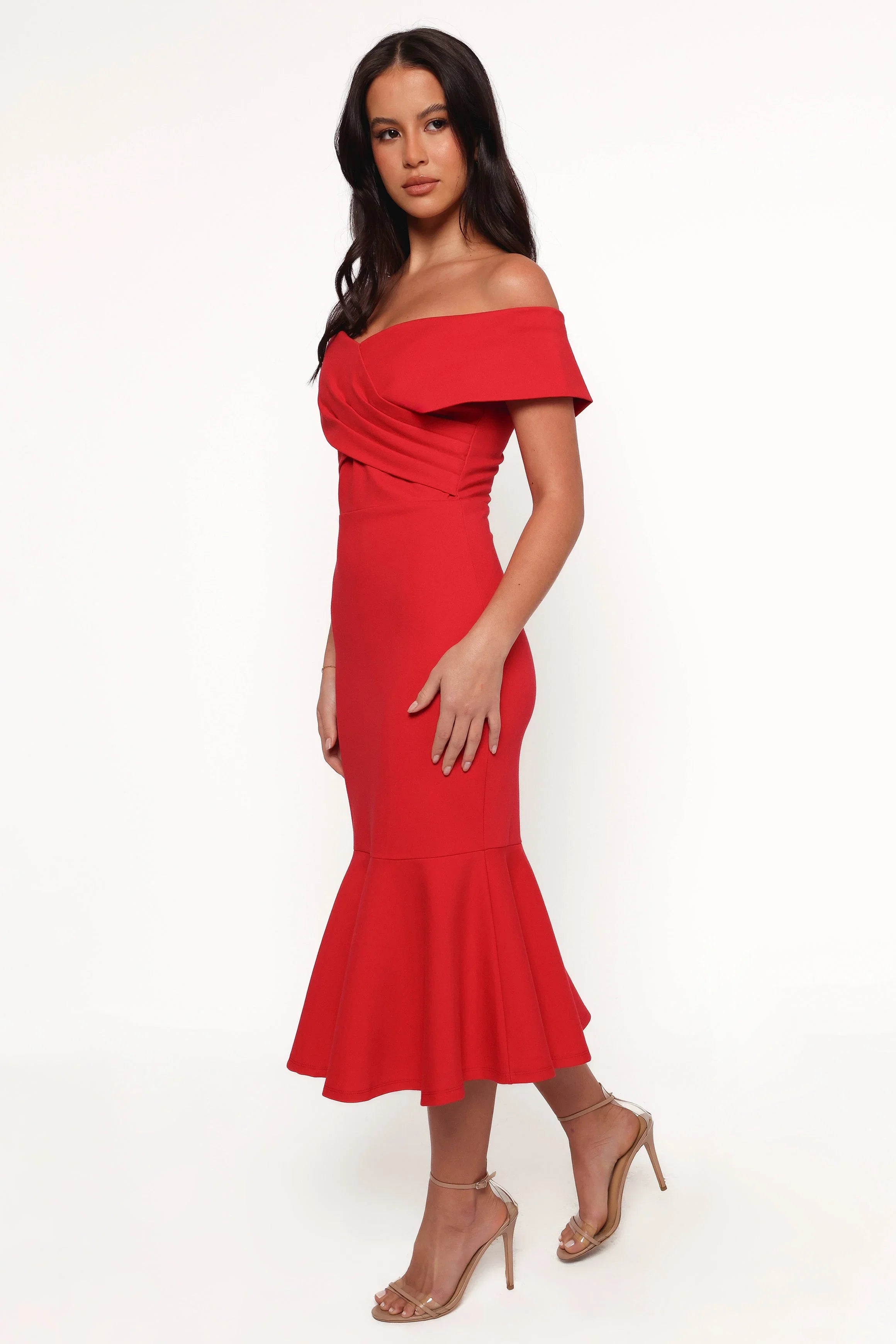 Dailene Midi Dress Red
