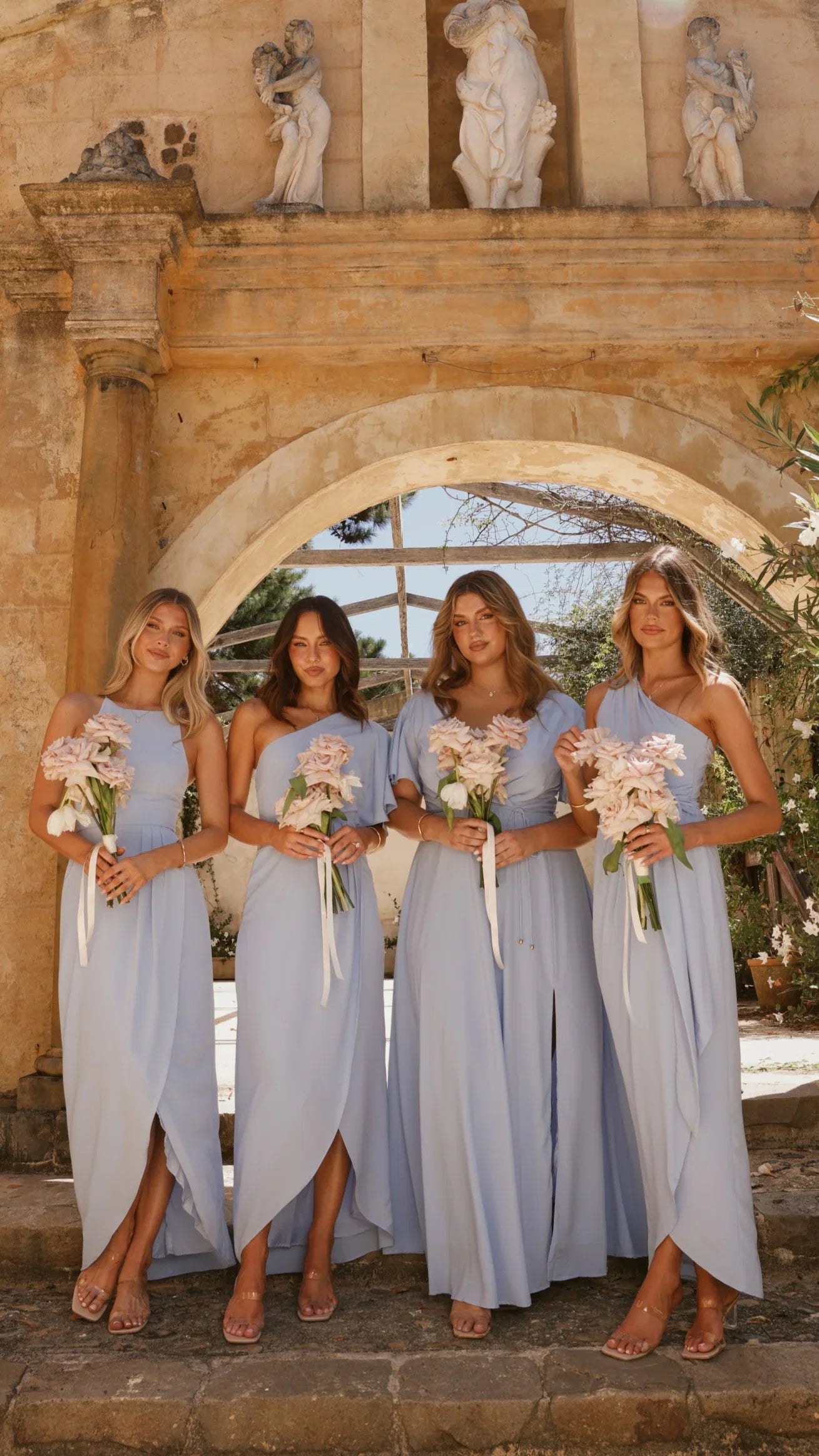Genevieve Boat Neck Maxi Dress Blue