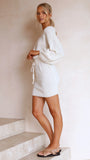 Feya Knit Mini Dress Cream