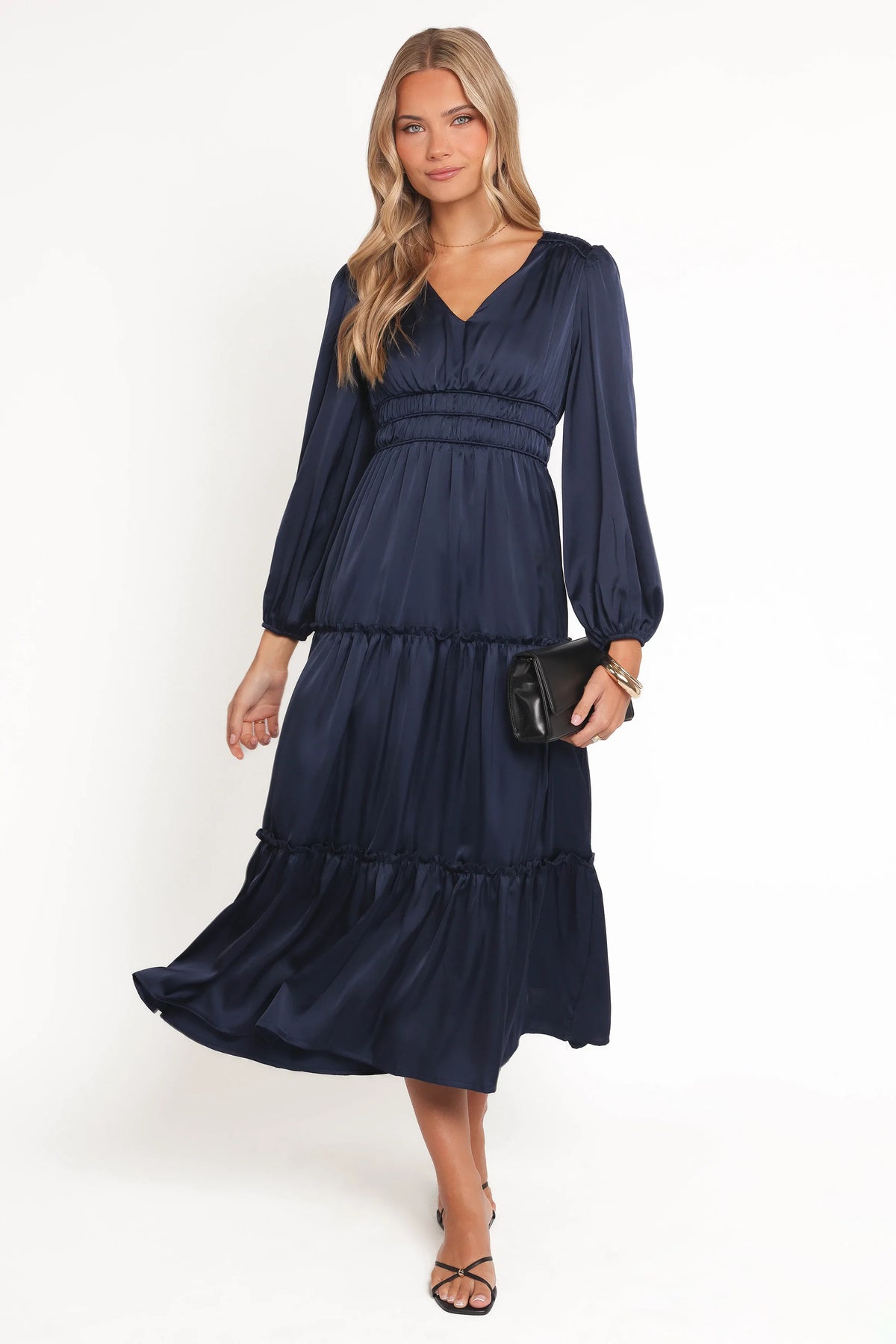Rowen Long Sleeve Maxi Dress Navy