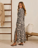 Ocean Club Tropical Print Maxi Dress