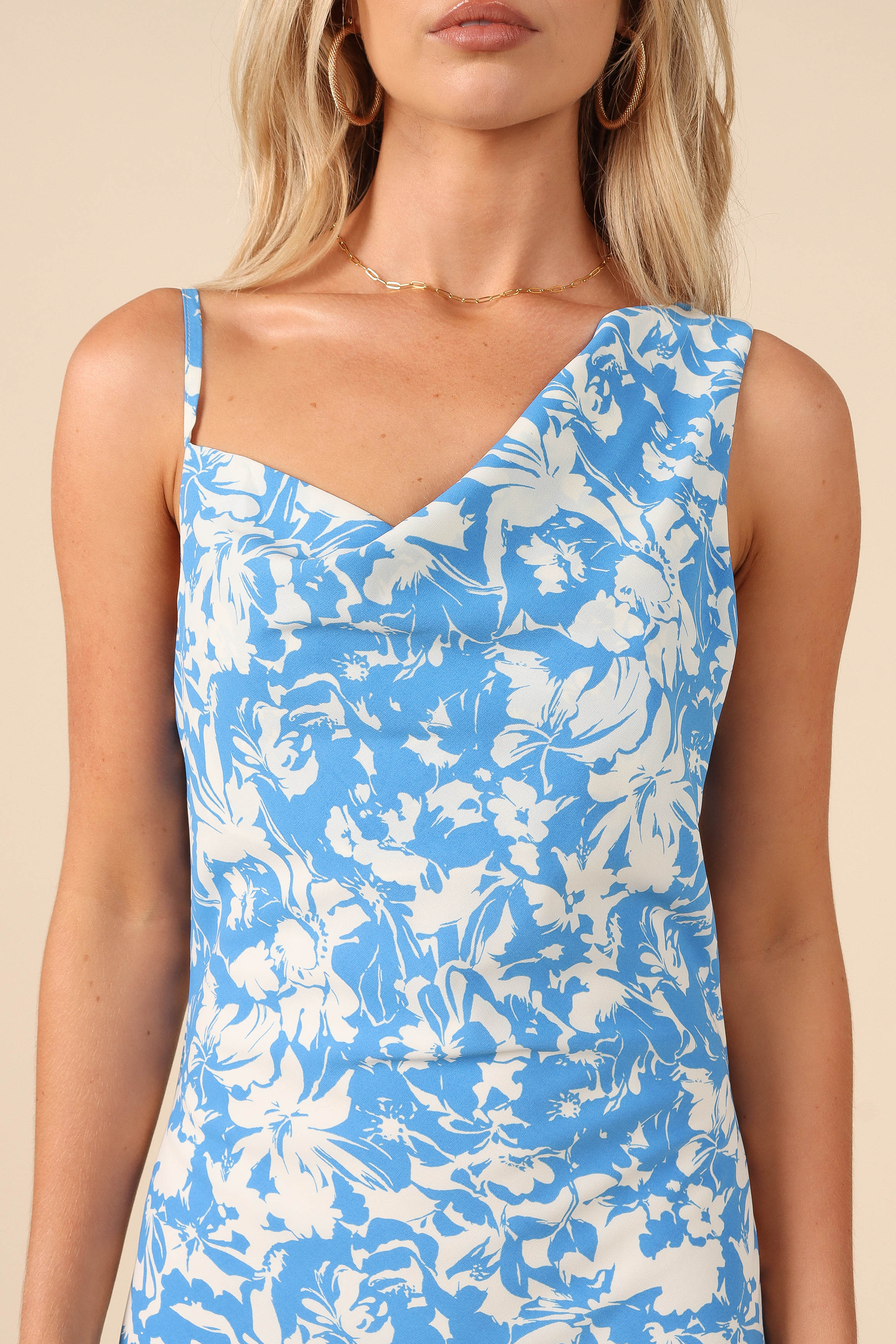 Elias Midi Dress Blue Floral