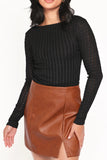 Bellatrix Textured Knit Top Black