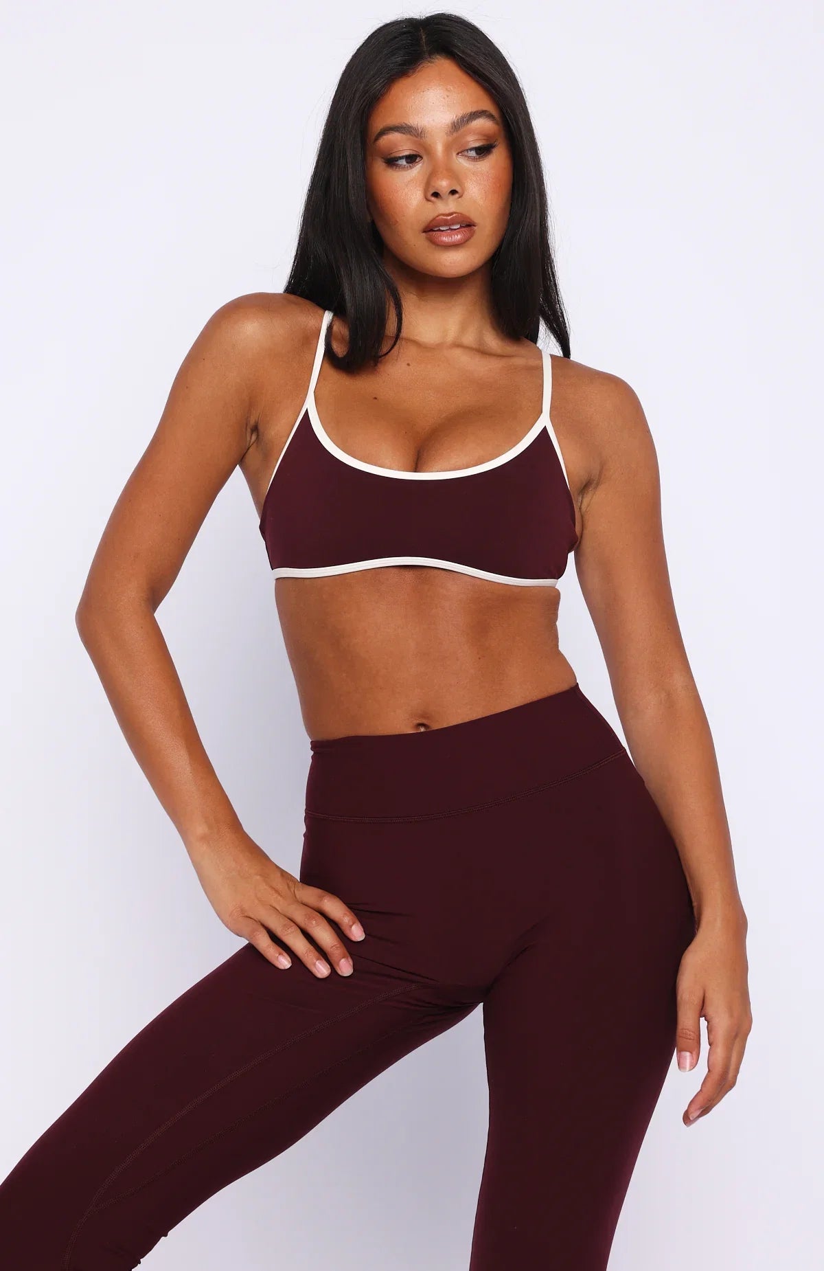 Blitz Sports Bra Merlot Cream