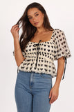 Lanie Top Cream Black