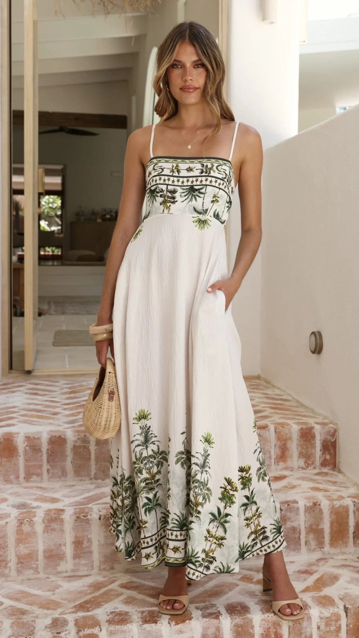Jaylene Maxi Dress Palm Garden