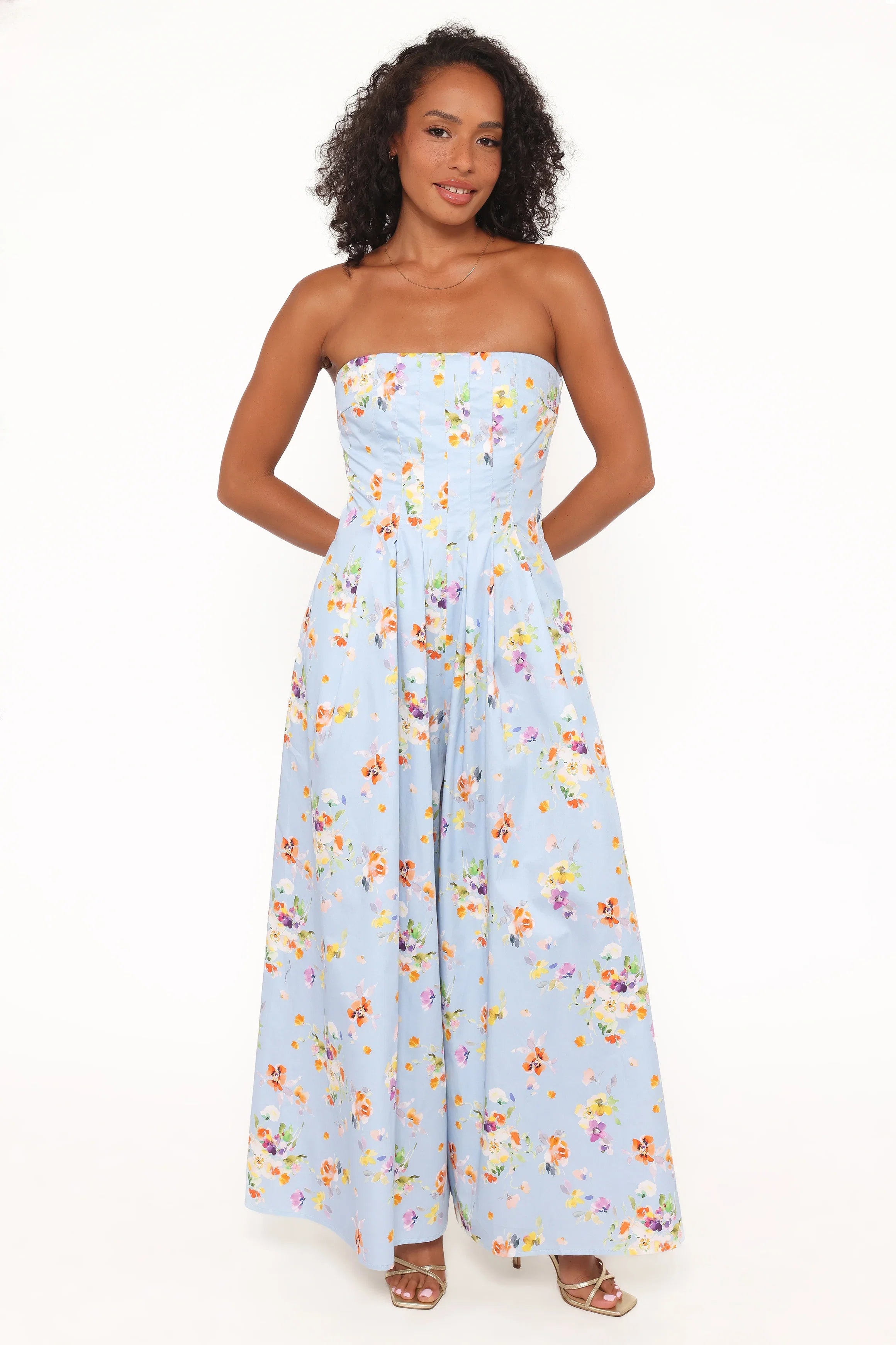 Wren Jumpsuit Cornflower Blue Floral
