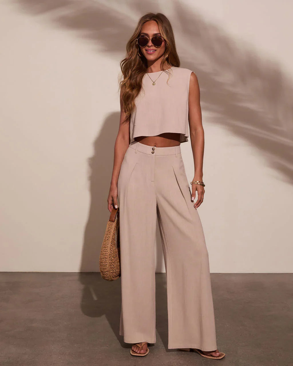 Carissa Cap Sleeve Linen Top