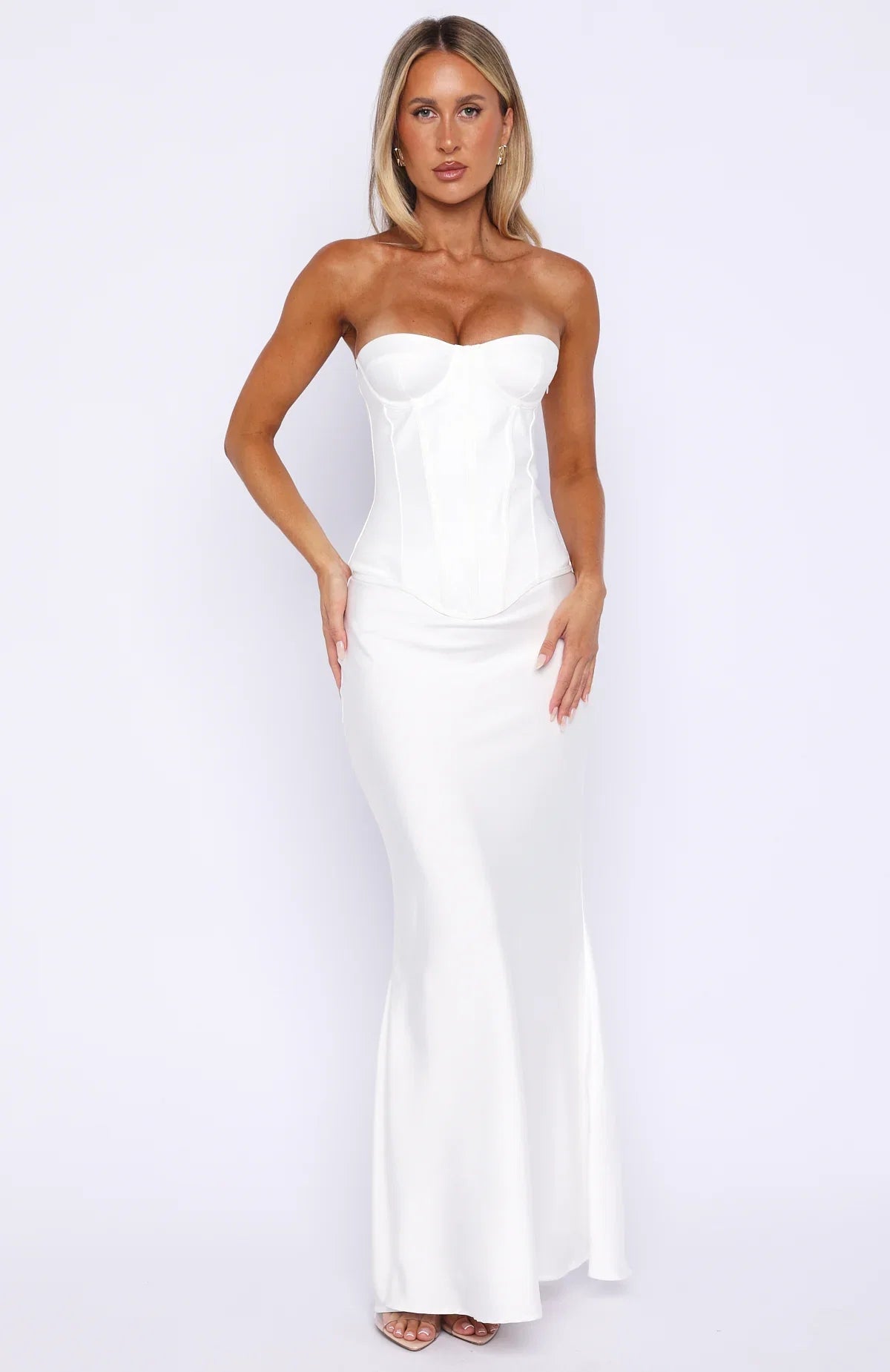 Golden Mile Strapless Bustier Off White
