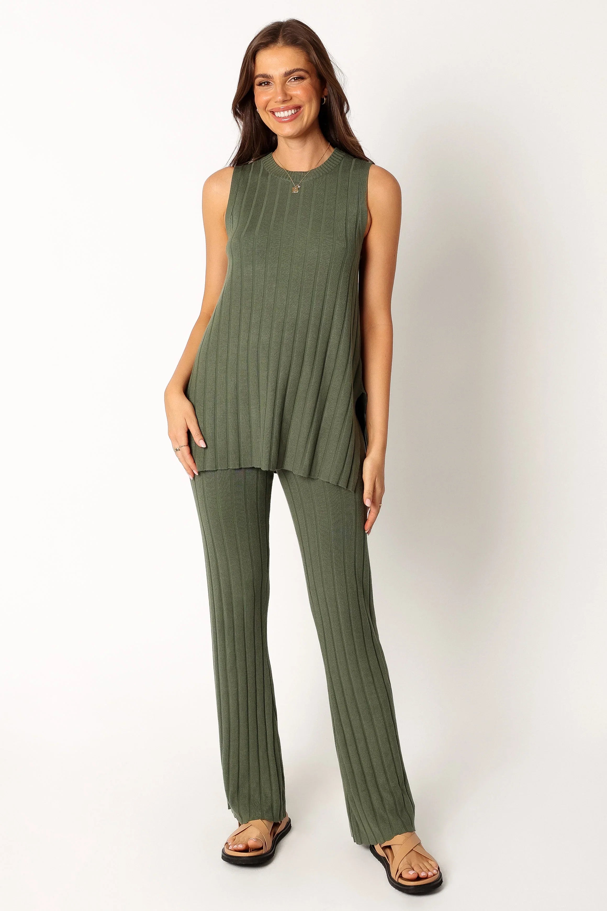 Silvie Knitted Set Olive