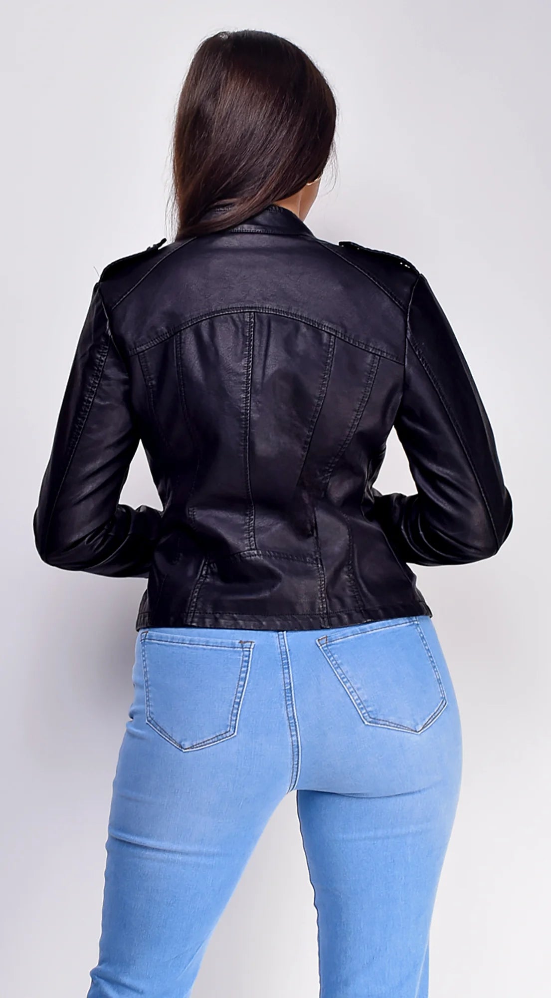 Boston Everyday PU Leather Jacket Black