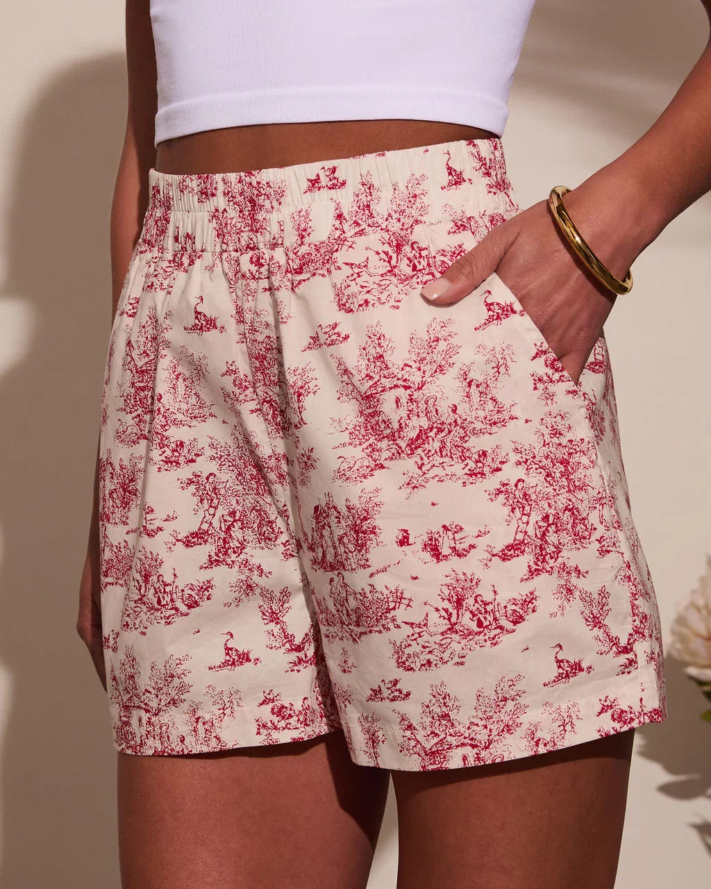 Coastal Classy Relaxed Abstract Shorts