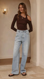 Romy Long Sleeve Top Chocolate