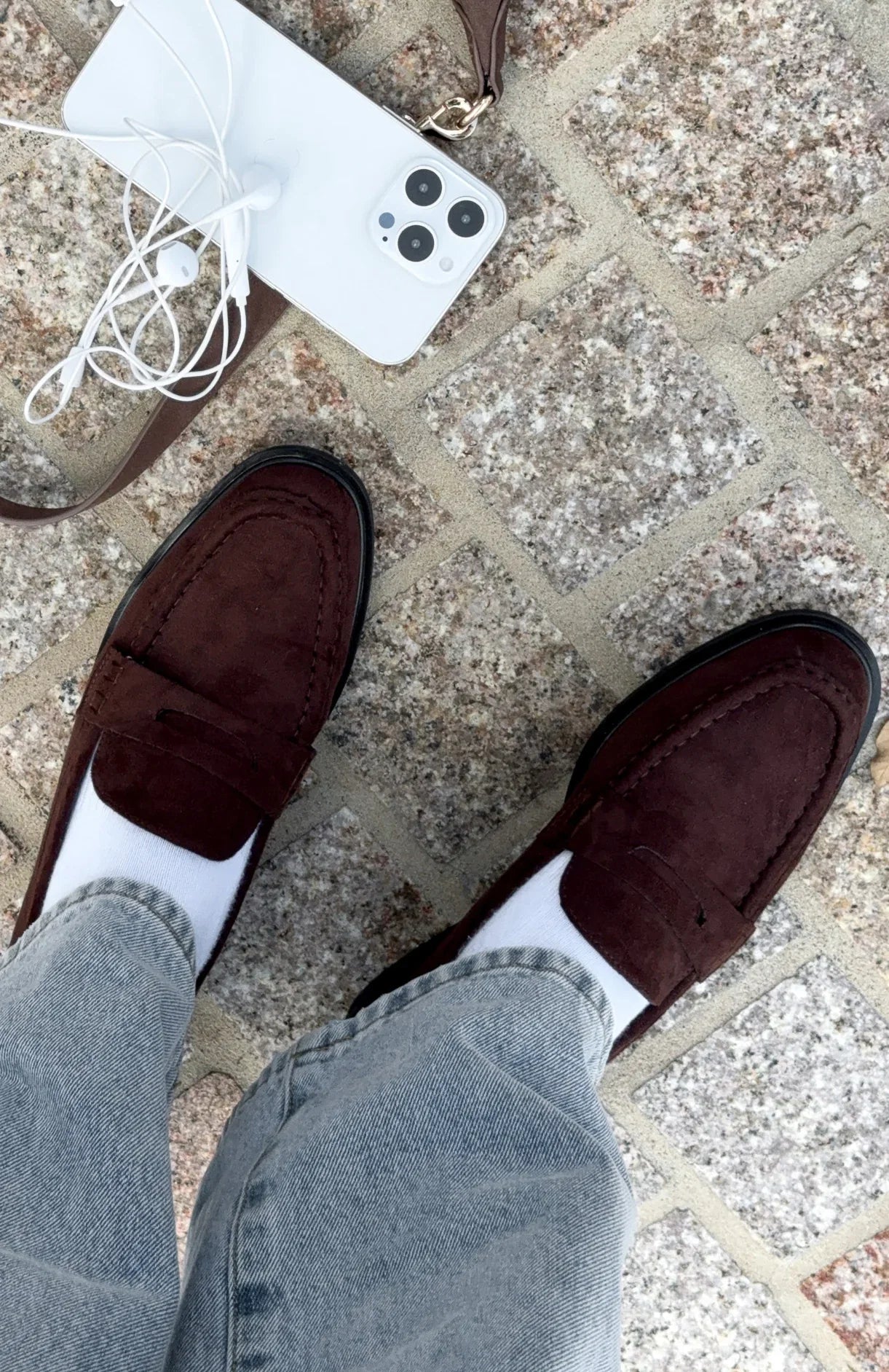 Judson Loafers Chocolate Faux Suede