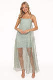 Erika Maxi Dress Sage Green Floral
