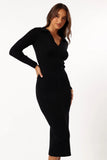 Collins Long Sleeve Midi Dress Black