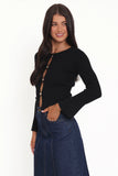 Rosienna Knit Top Black
