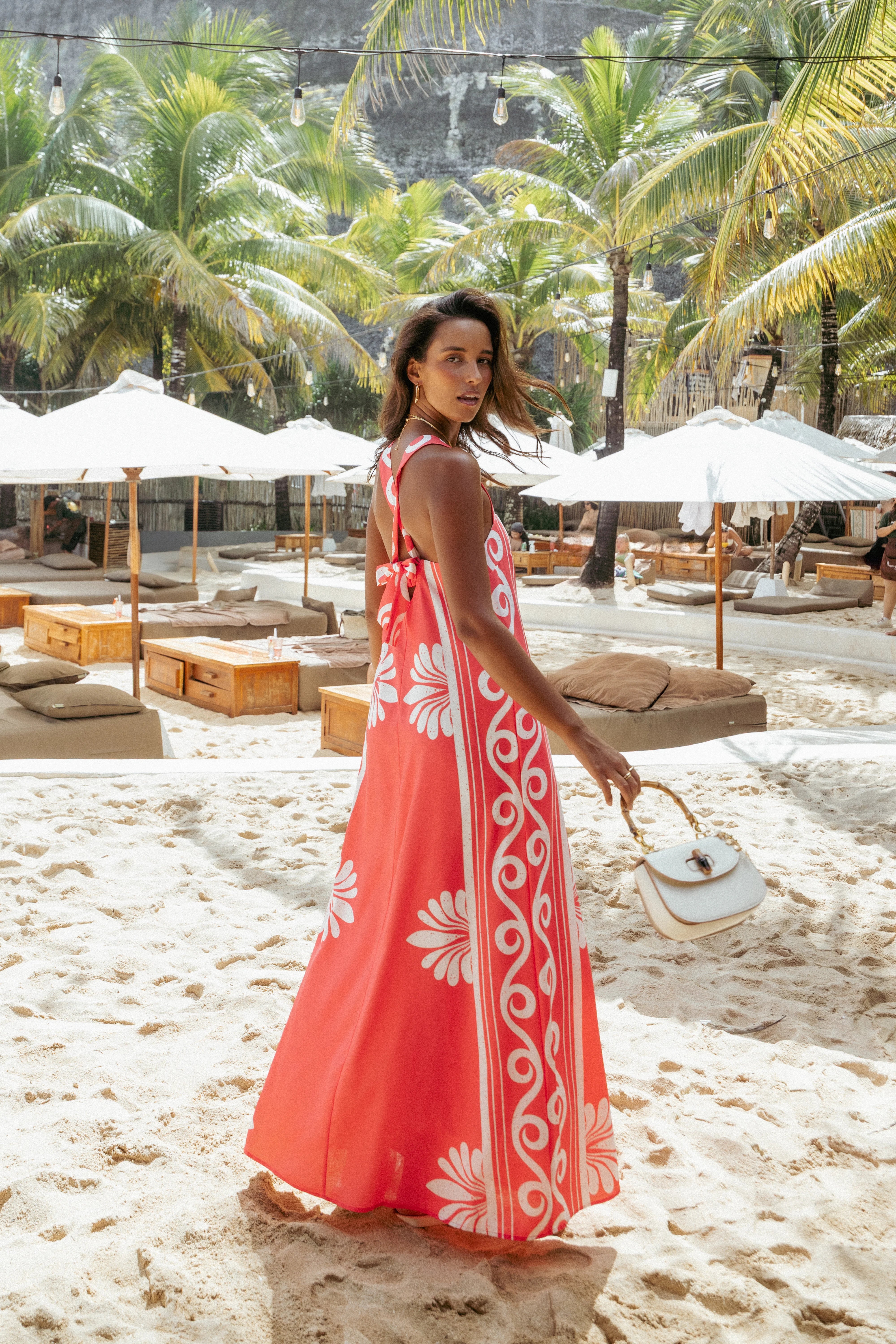 Valeria Maxi Dress Coral