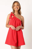 Miffy One Shoulder Romper Red