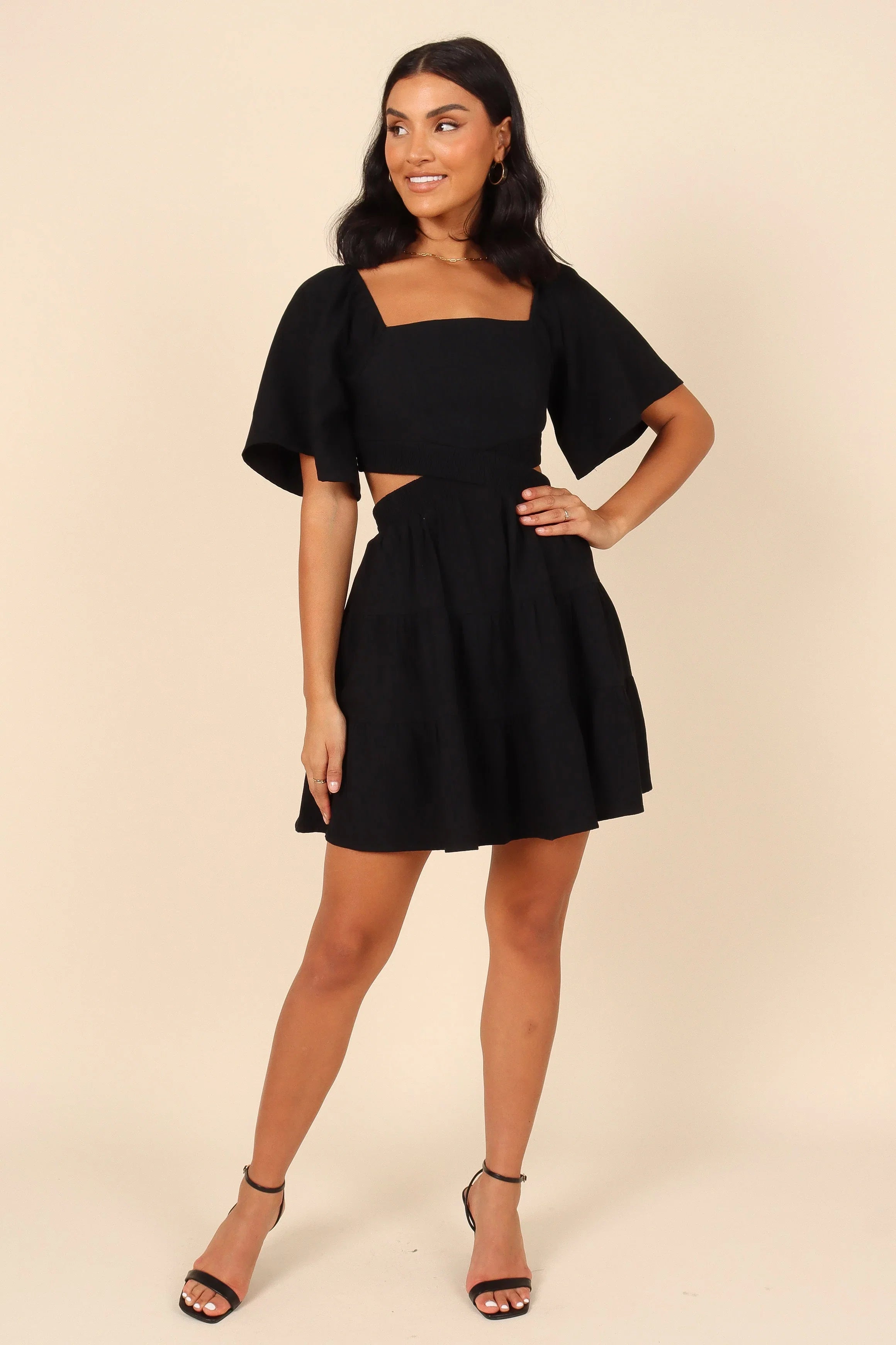 Jordyn Cut Out Mini Dress Black