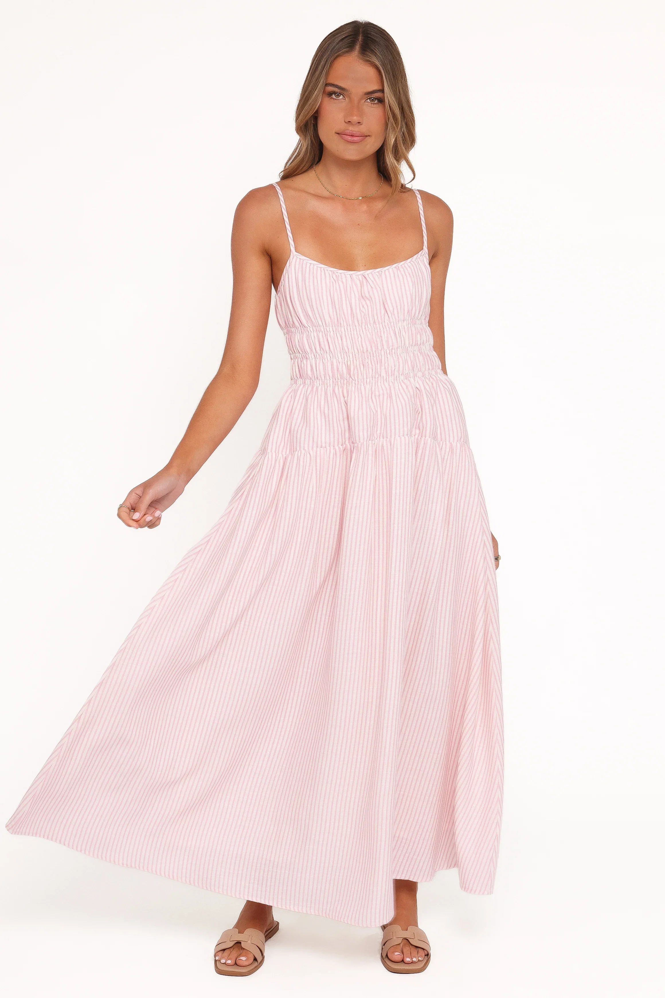 Brittany Maxi Dress Pink Stripe