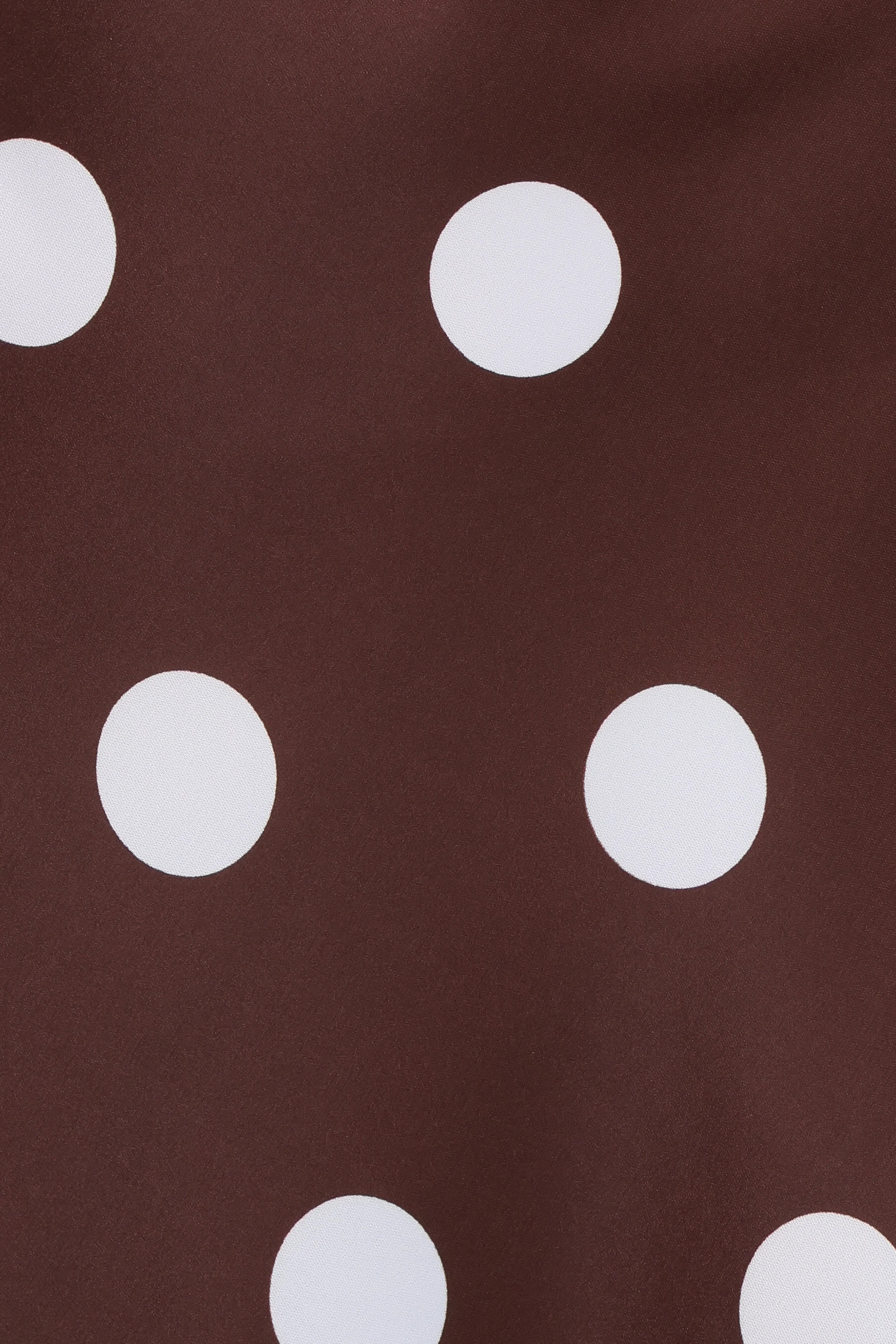Remmie Strapless Maxi Dress Brown Polka Dot