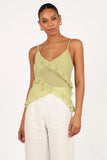 Gabrielle Ruffle Top Meadow Green