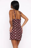 Admire You Mini Dress Choc Cream Polka Dot