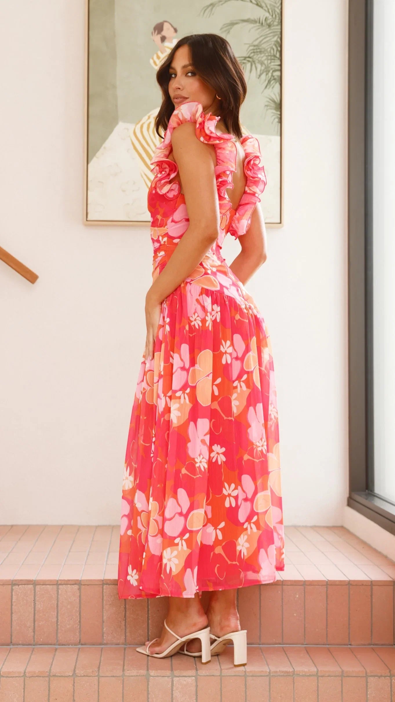 Alma Maxi Dress Blood Orange