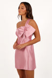 Veve One Shoulder Mini Dress Poppy Pink