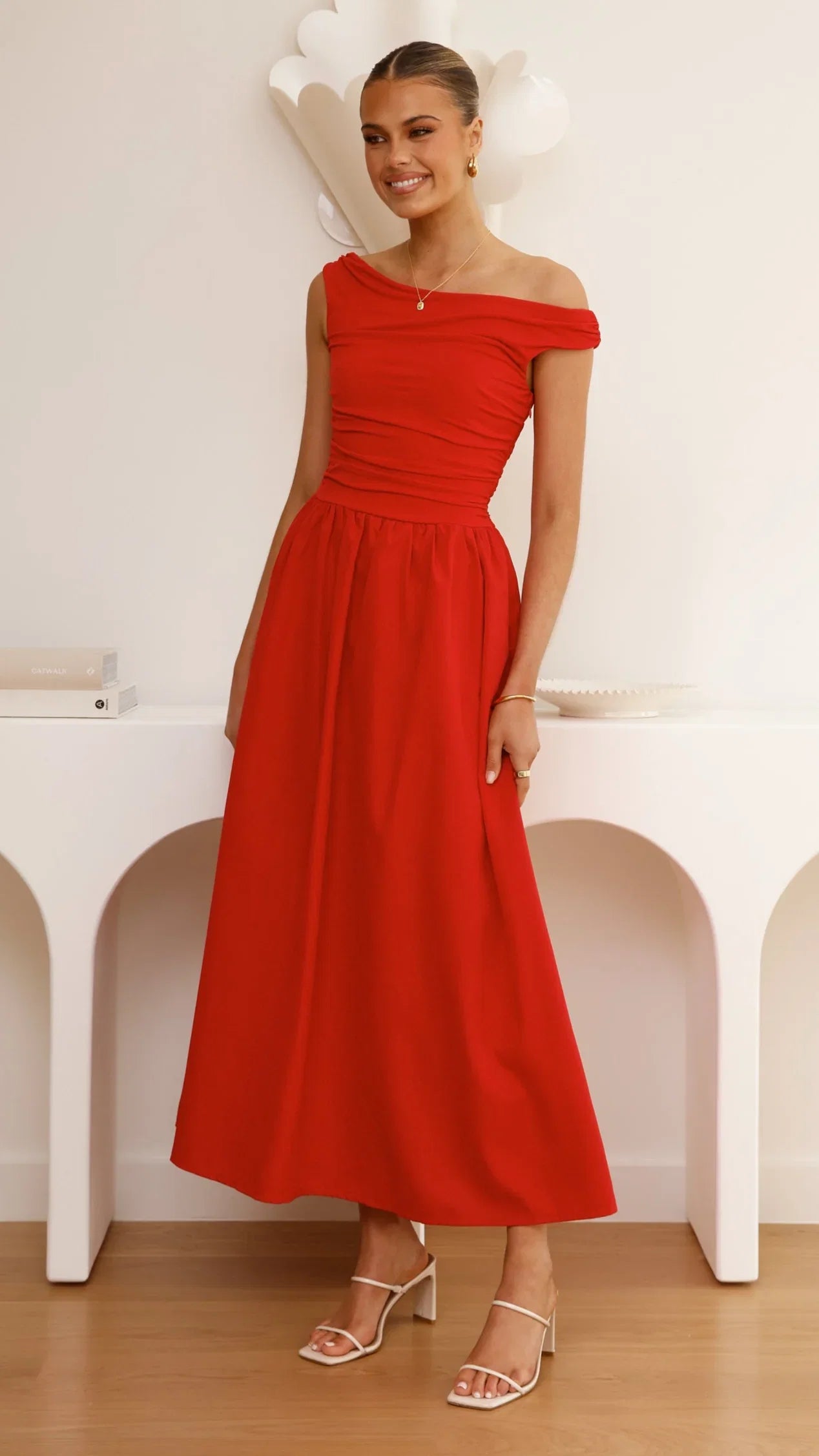 Immy Midi Dress Red