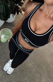 Regimen Sports Bra Black White