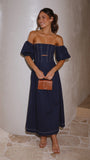Claira Midi Dress Navy