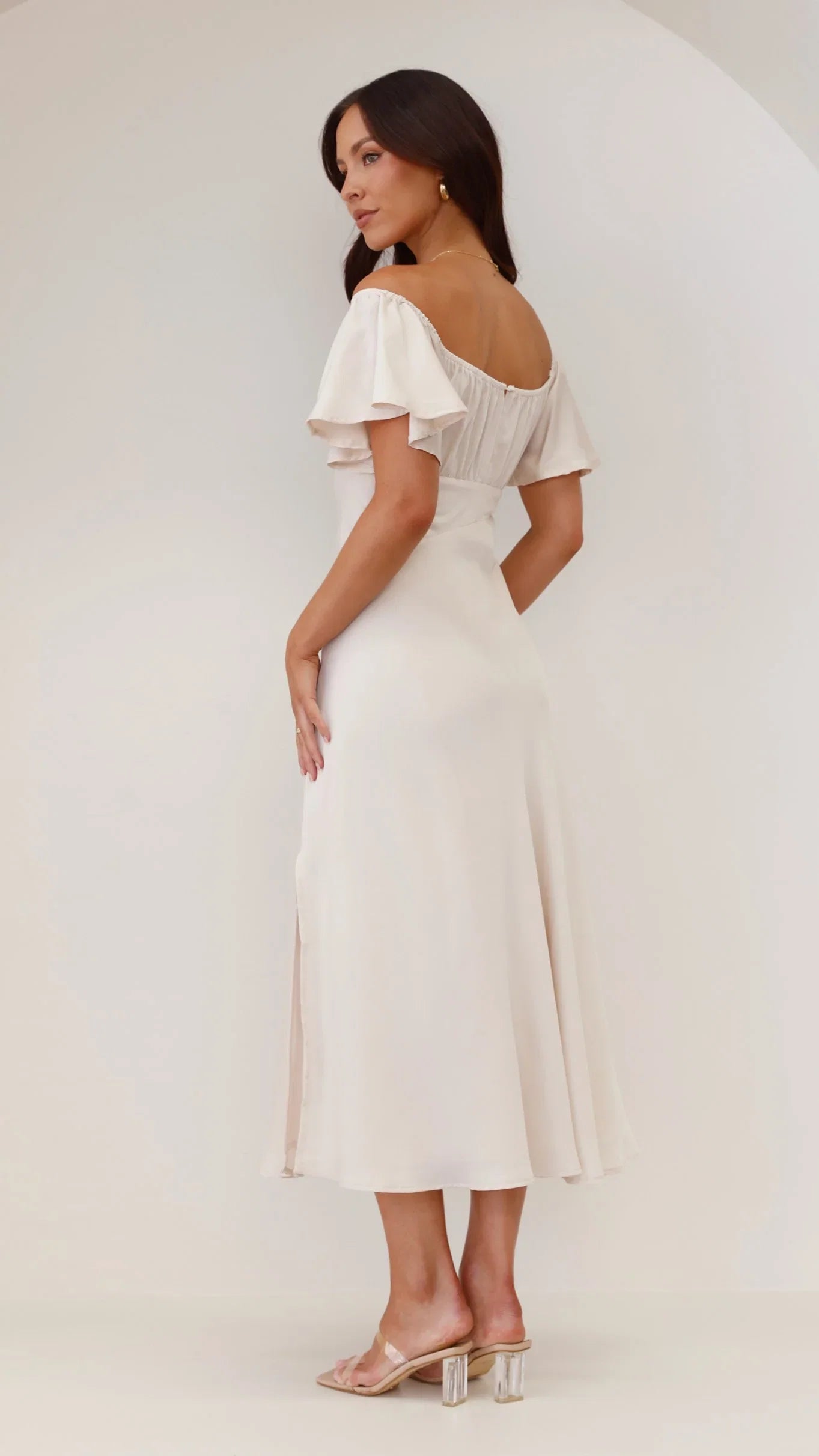 Louisa Midi Dress Ivory
