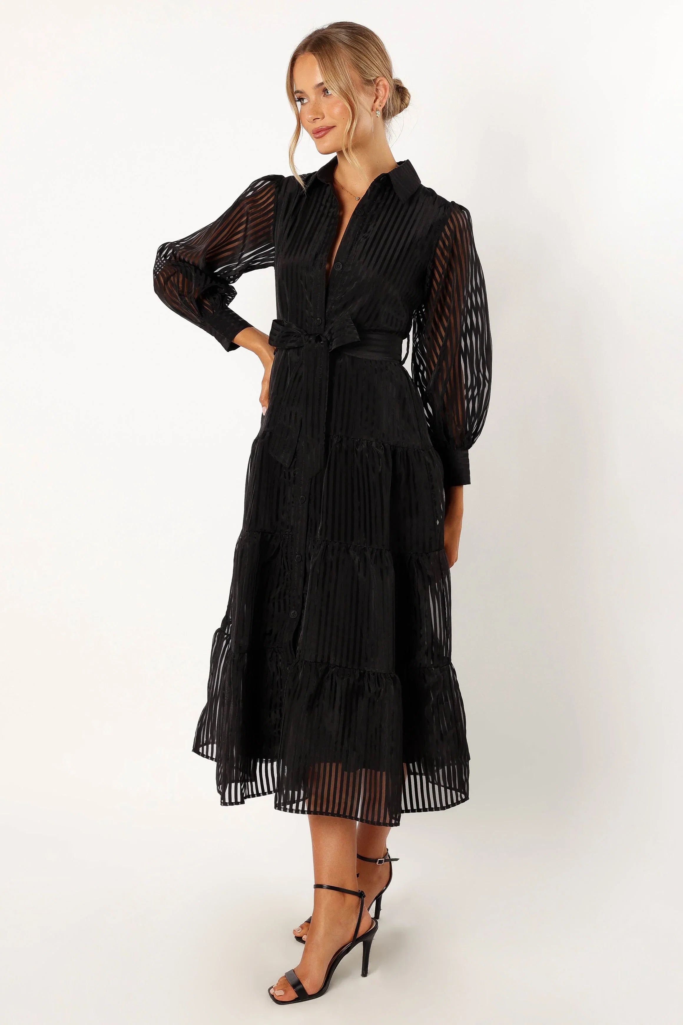 Neve Long Sleeve Maxi Dress Black