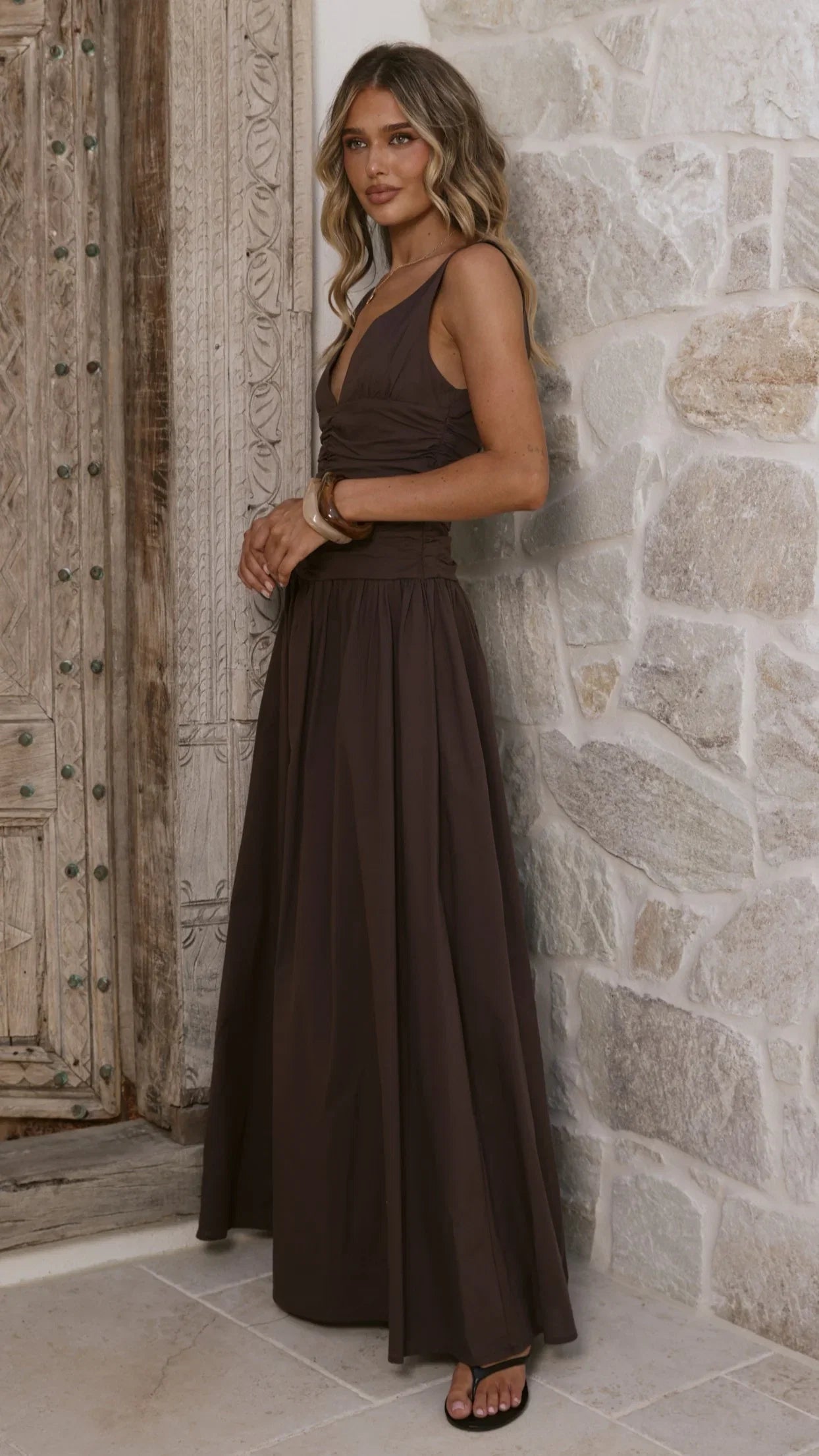 Sanya Maxi Dress Chocolate
