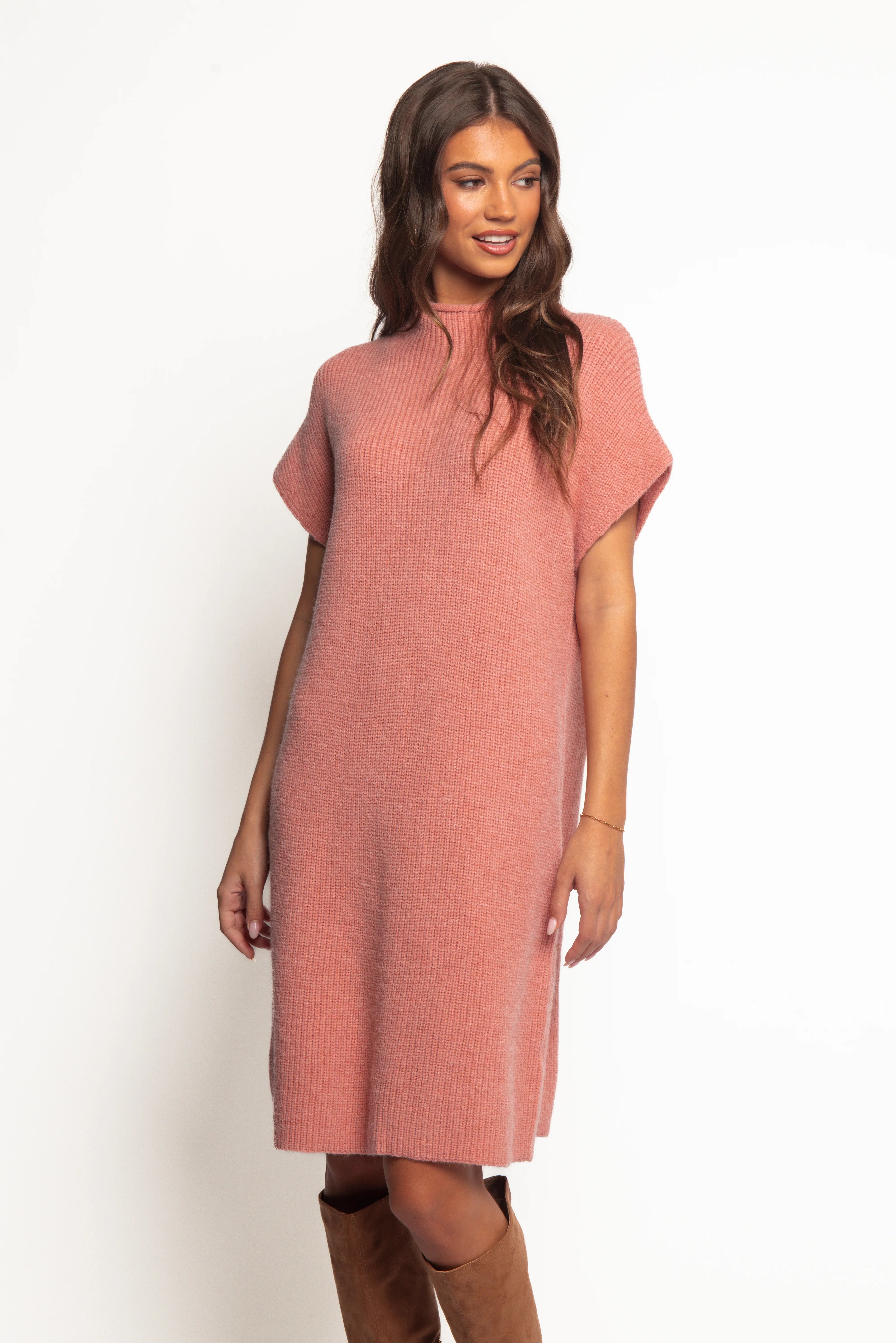 Wright Knit Mini Dress Pink