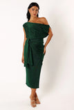Santiago Off Shoulder Midi Dress Emerald