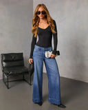 Senisa Rigid Wide Leg Jeans