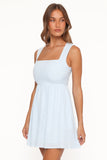 Zarly Mini Dress Pale Blue