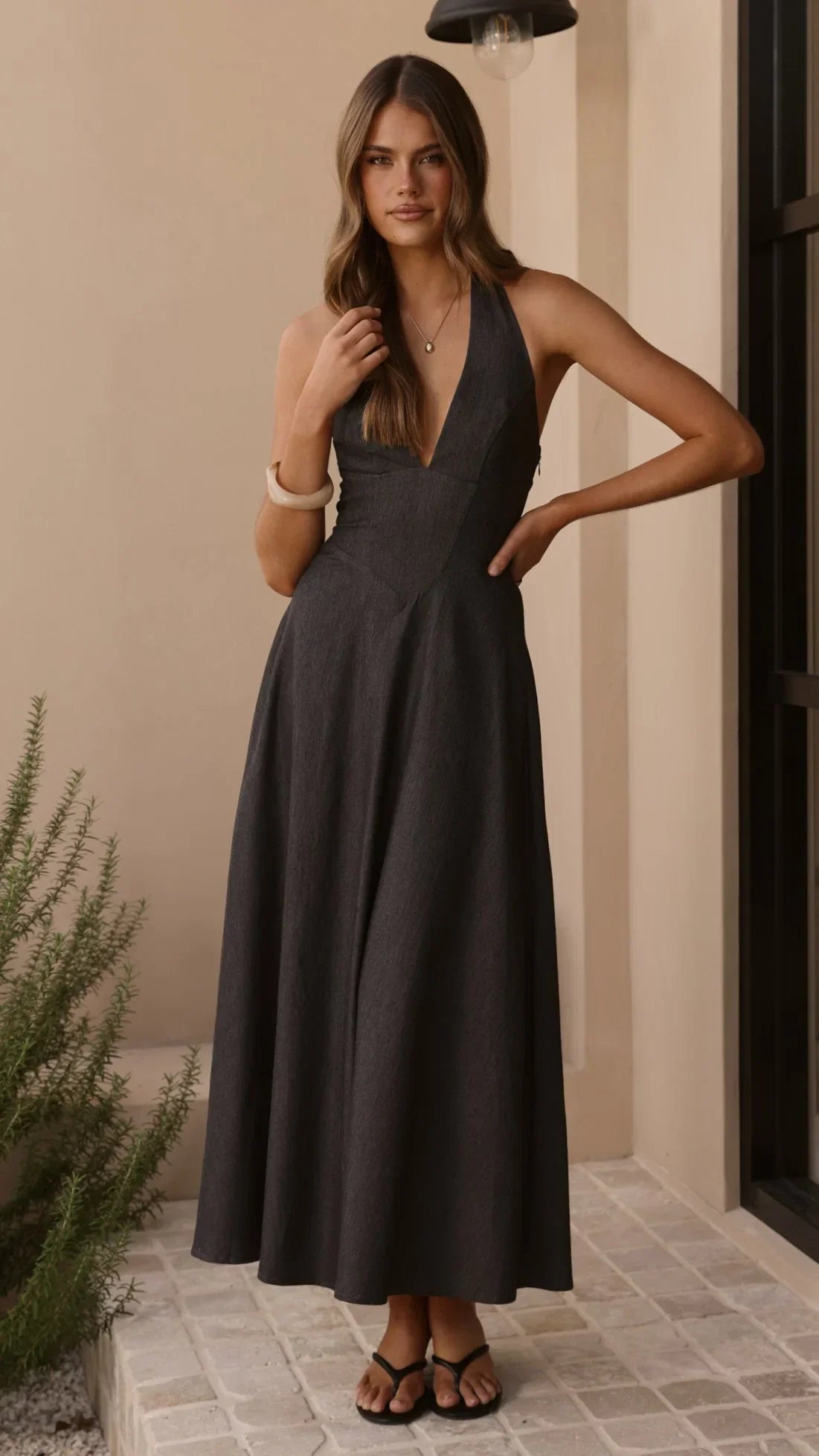 Skye Maxi Dress Steel Grey