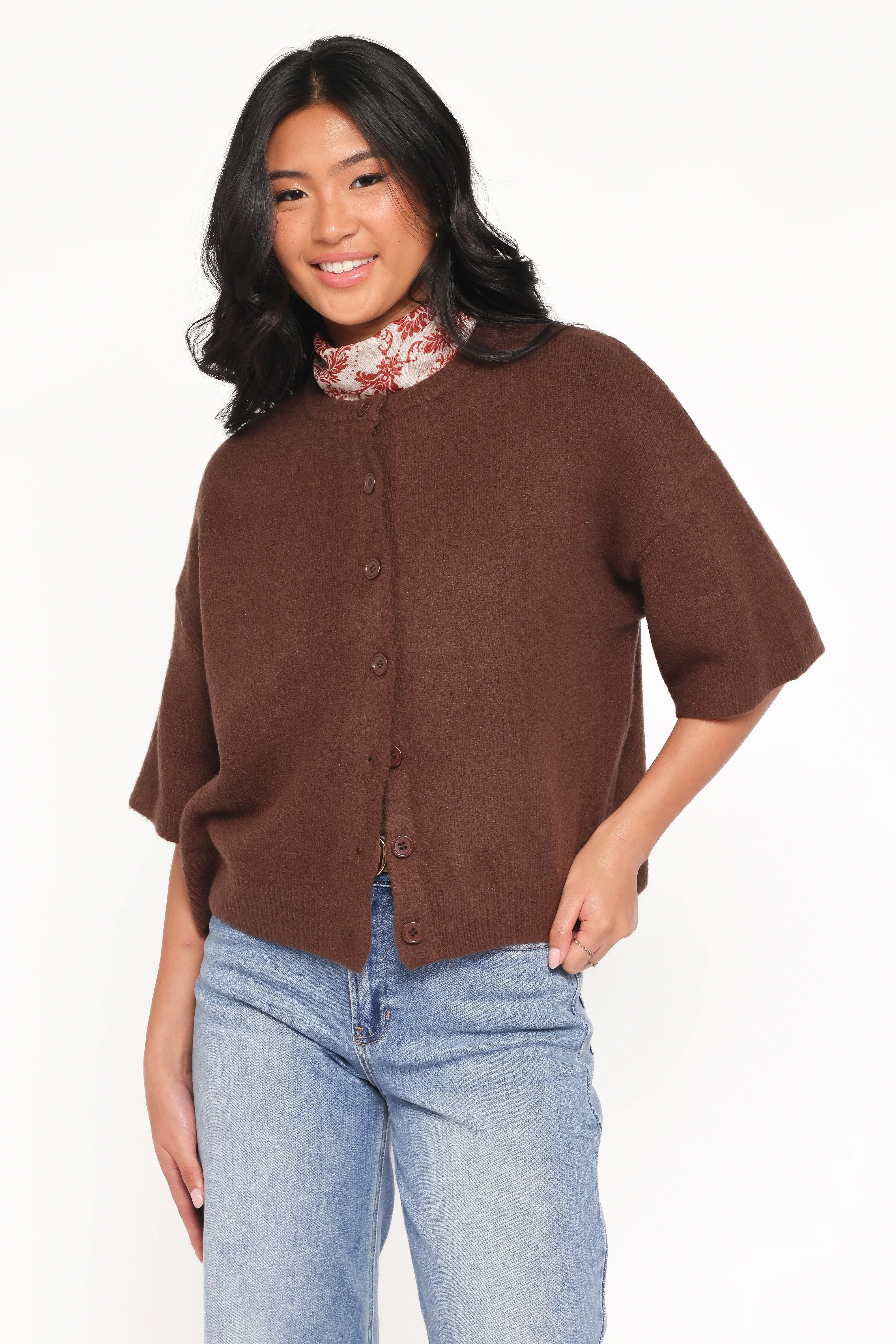 Lilith Knit Top Chocolate Brown