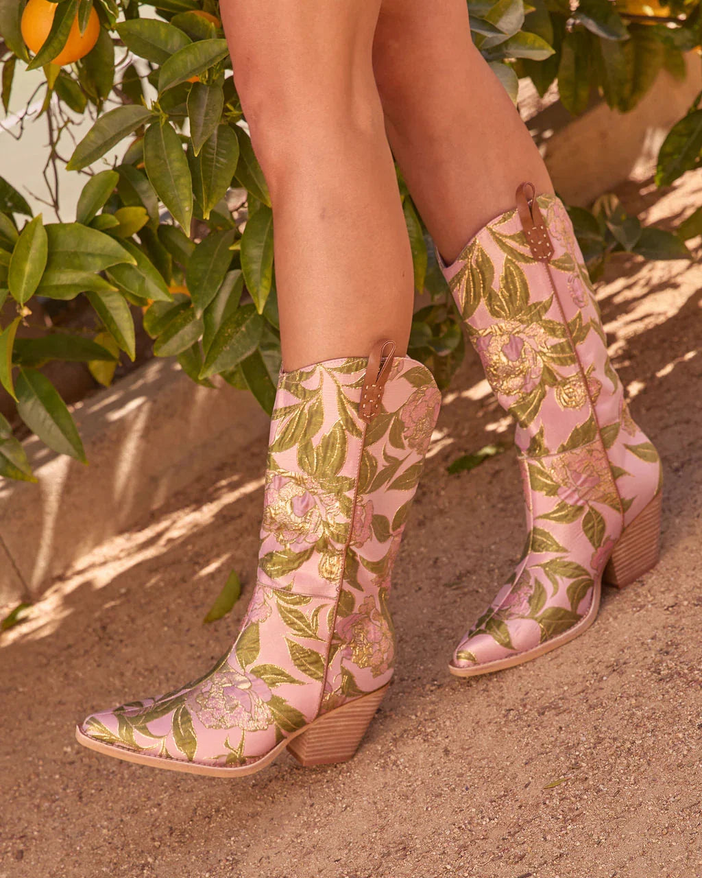 Petalina Floral Western Boots