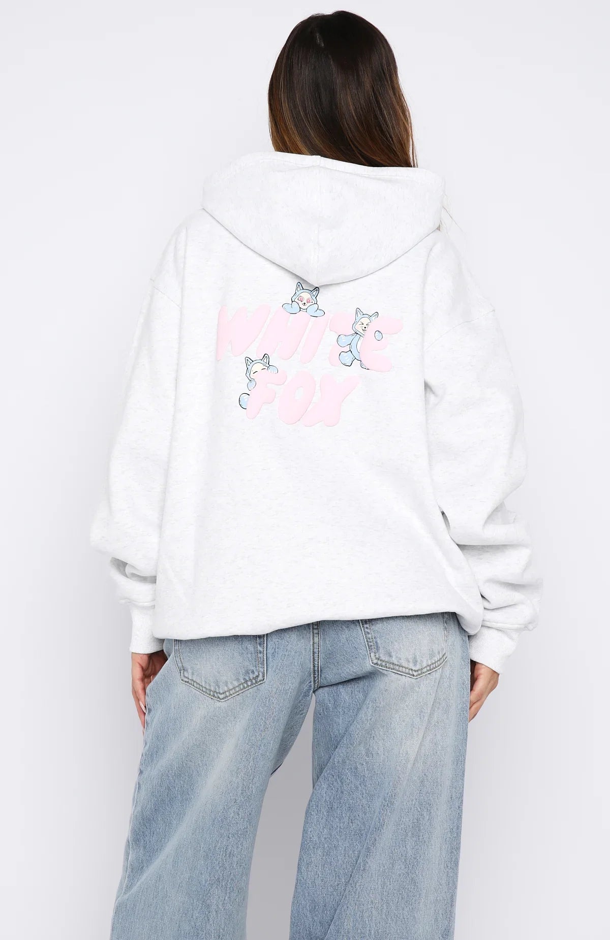 Bubbles Foxy Friends Oversized Hoodie Frosty