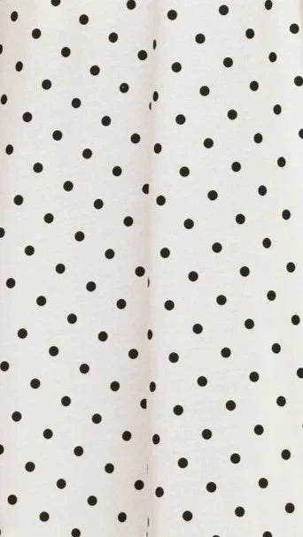 Fiana Top White Black Polka Dot