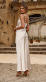 Yasmeen Tie Front Maxi Dress Champagne