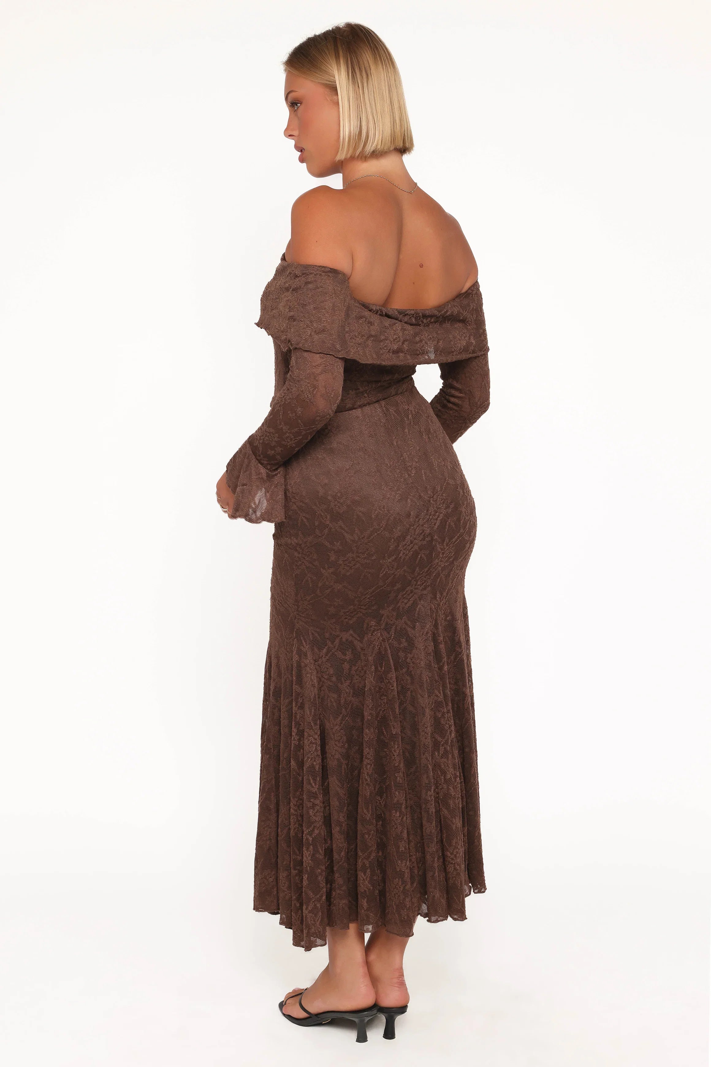 Bromley Lace Skirt Set Brown